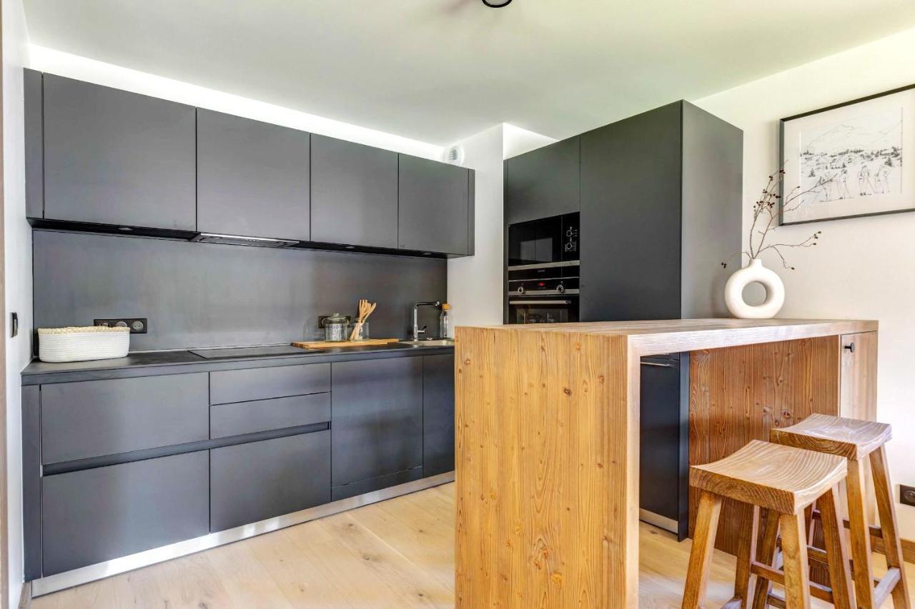 4-Room Apartment With Garden, Gym And Shared Spa Megève Buitenkant foto