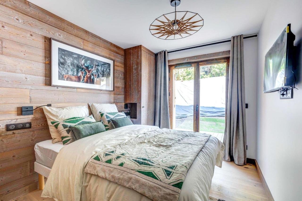 4-Room Apartment With Garden, Gym And Shared Spa Megève Buitenkant foto