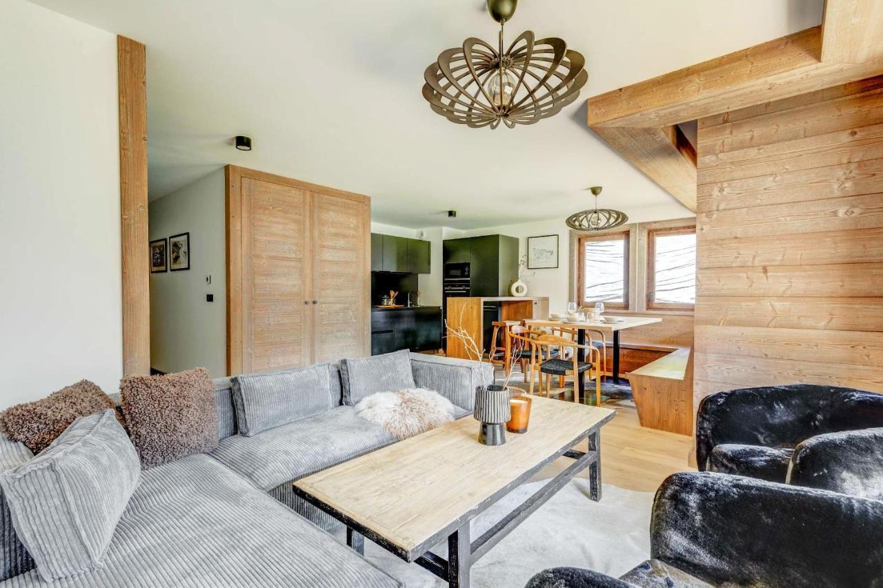 4-Room Apartment With Garden, Gym And Shared Spa Megève Buitenkant foto