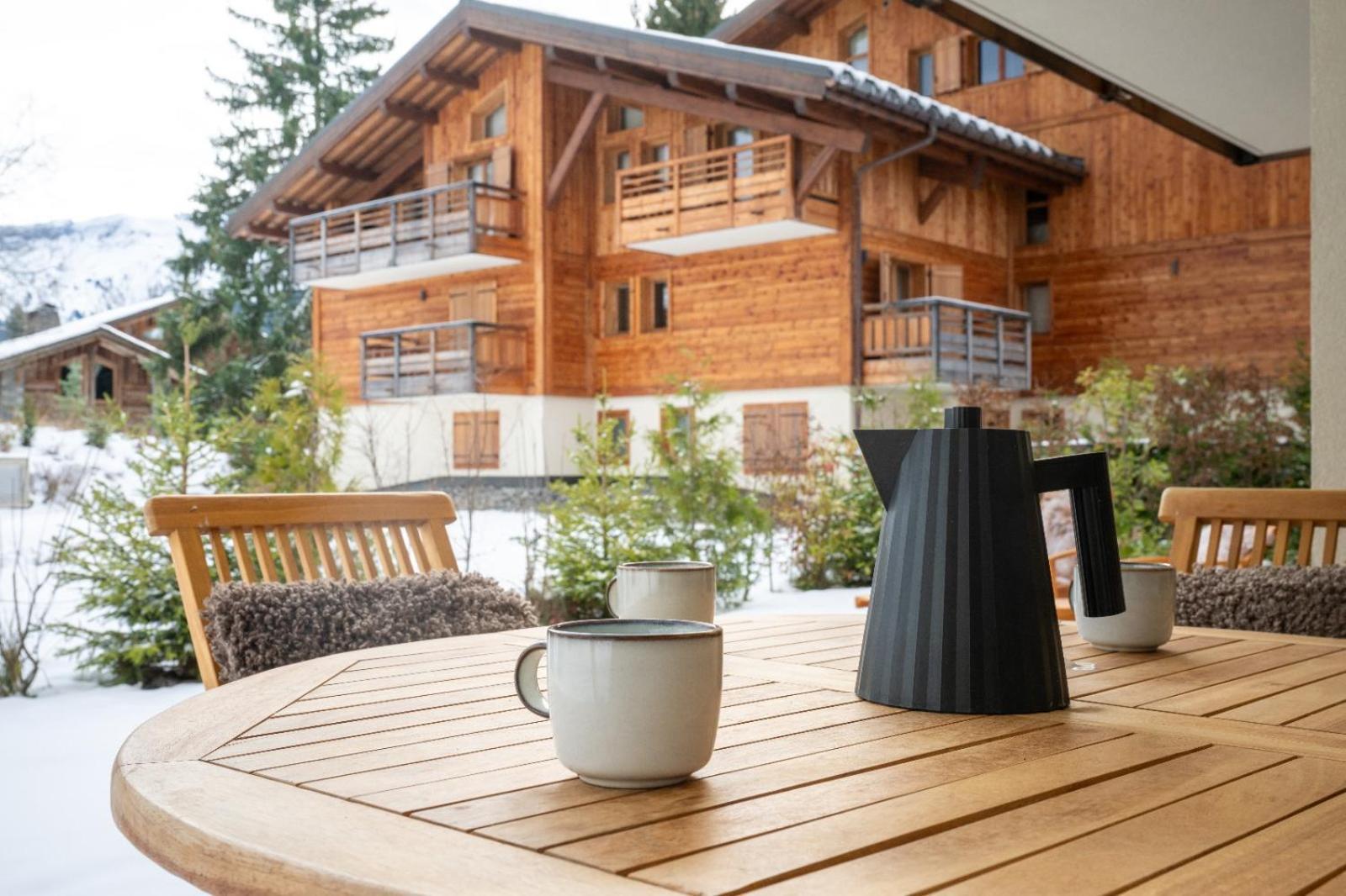 4-Room Apartment With Garden, Gym And Shared Spa Megève Buitenkant foto